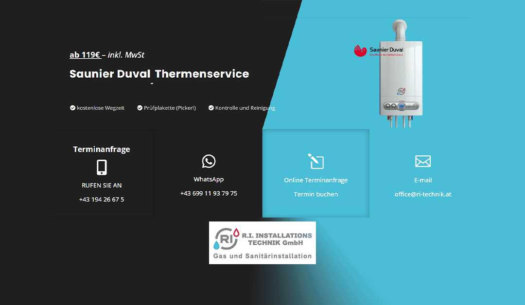 Saunier Duval Thermenservice – Fachservice in Wien für Wiener Kunden